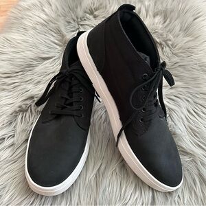 Timberland Black Leather Canvas Chukka Boot Sneaker Oxford Lace Up Shoes 12